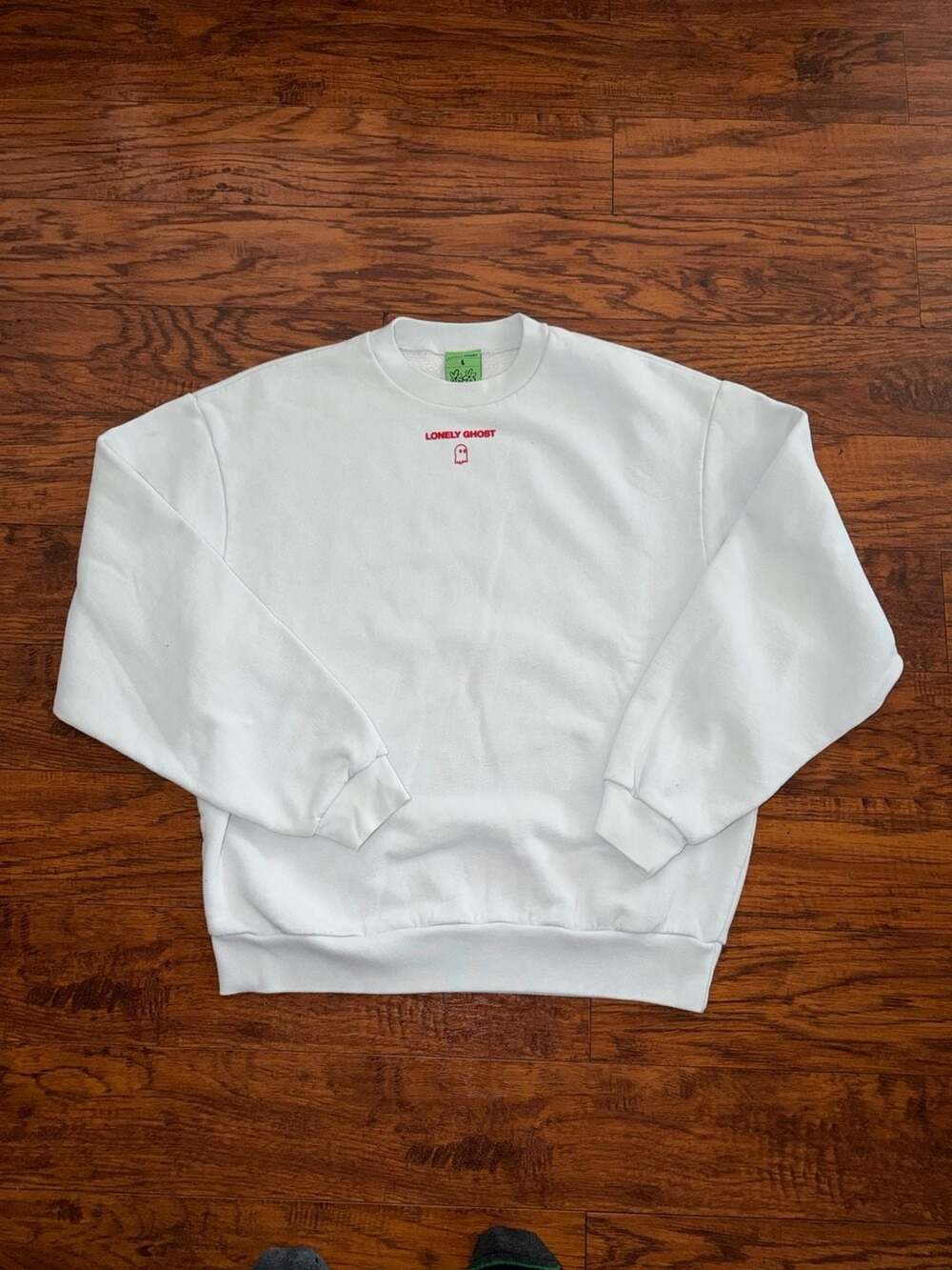 Lonely Ghost Text Me When You Land Sweatshirt Size L Light Blue